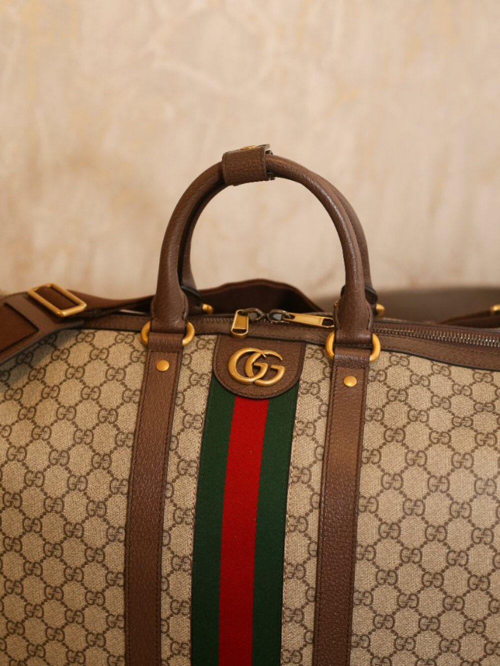 Gucci Ophidia Large GG Supreme Web Duffle Weekender Bag - Picture 2 of 11